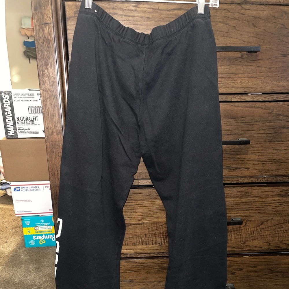 PINK Victoria's Secret Black Sweatpants with Logo - Picture 5 of 6